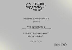 Attestato aggiornamento danza